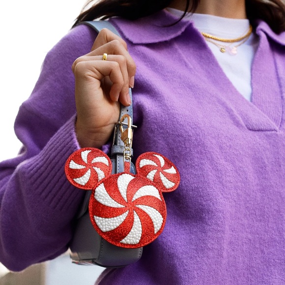 BAUBLEBAR Disney Mickey Mouse Candy Cane Puff Bag Charm - Picture 2 of 6